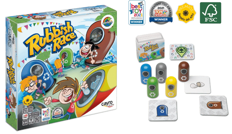 cayro rubbish race juegos sostenibles